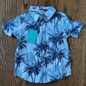 Posh Peanut Blue Palm Tree Kids Shirt
